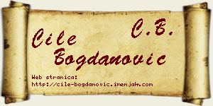 Ćile Bogdanović vizit kartica